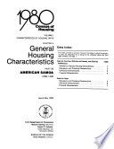 1980 census of housing Volume 1 Characteristics of housing units Chapter A General housing characteristics Part 56 American Samoa