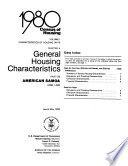 1980 census of housing Volume 1 Characteristics of housing units Chapter A General housing characteristics Part 56 American Samoa