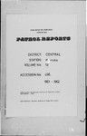 Patrol Reports. Central District, Kairuku, 1961-1962