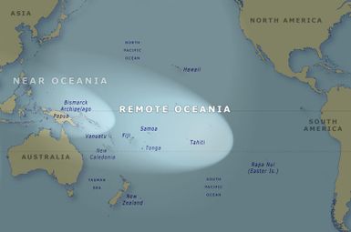 The Pacific Ocean, showing Remote Oceania