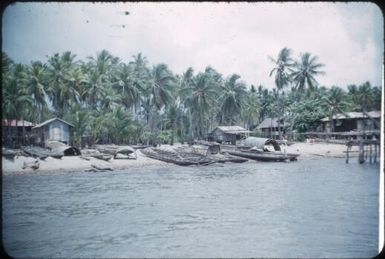 Tupesleia village canoes (southern coastline) : Port Moresby, Papua New Guinea, 1953 / Terence and Margaret Spencer