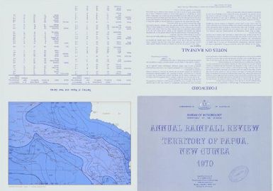 Annual rainfall map, Territory of Papua and New Guinea (Verso 1970)