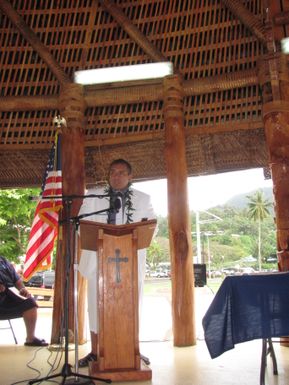 Emergency Planning and Security ^ Tsunami - American Samoa, Sep. 28, 2012 -- Rev. Dr. Faatauvaa A Talamoni speaks at the TsunamiReady Ceremony for American Samoa.