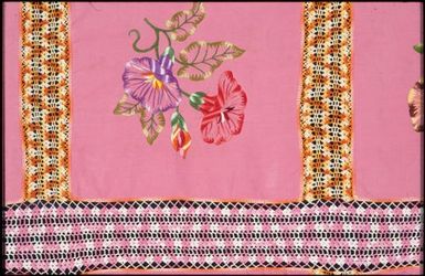 Tivaevae tuitui tataura (mixed flowers pattern), by Vereara Maeva (detail)