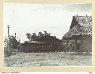 SALAMAUA, NEW GUINEA. 1944-06-02. LIVING QUARTERS USED BY MEMBERS OF THE 2ND MARINE FOOD SUPPLY PLATOON