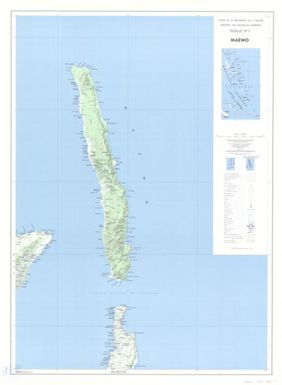 Carte de la Mélanésie au 1100.000 Archipel des Nouvelles Hebrides: Maewo (7)