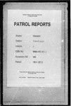 Patrol Reports. Western District, Morehead, 1958 - 1959