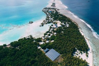 Aerial shot of Atafu, Tokelau