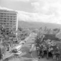 United States, view of street and landscape of Honolulu