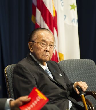 Asian American and Pacific Islanders (AAPI) Heritage event at HUD headquarters, with Hawaii Senator Daniel Inouye and Washington, D.C. television news anchor Eun Yang [among the guest speakers,] and Secretary Shaun Donovan and Deputy Secretary Ron Sims [among the HUD senior officials on hand]