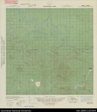 Papua New Guinea, Northeast New Guinea, Mori West, Provisional map, Sheet A54/15, 1944, 1:63 360