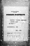 Patrol Reports. Eastern Highlands District, Lufa, 1962 - 1963