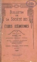 Bulletin de la Société des Études Océaniennes numéro 33