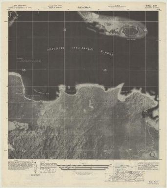 Special map Admiralty Islands (Wali Bay , back)
