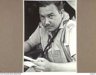 MILNE BAY, PAPUA. 1942-09. FLYING OFFICER D.E. PANK SERVING WITH NO 75 FIGHTER SQUADRON RAAF