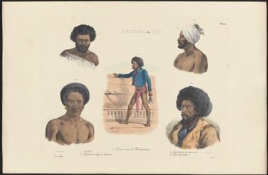 [Portraits of Fijians] / de Sainson pinxt.; Midy lith