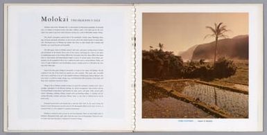 (Text Page) Molokai, The Friendly Isle. (View) Taro Patches ... Island of Molokai.