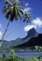 French Polynesia, view of Mount Tohivea on Moorea Island