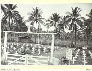 MILNE BAY, NEW GUINEA, 1944-02-09. GENERAL VIEW OF THE MILNE BAY WAY CEMETERY