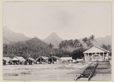 Scene from the United Steam Ship Company wharf, Rarotonga, Cook Islands