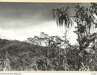 SATTELBERG, NEW GUINEA, 1944-03-27. SATTELBERG FROM COCONUT RIDGE, AN OPERATIONAL AREA OF THE 26TH INFANTRY BRIGADE