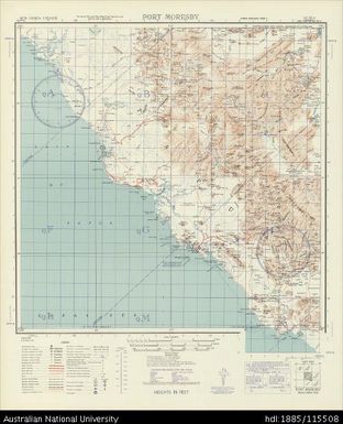 Papua New Guinea, Port Moresby, Series: AMS T401, Sheet SC 55-2&5, 1943, 1:500 000