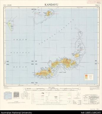 Fiji, Kandavu, Series: X522, Sheet 6, 1966, 1:250 000