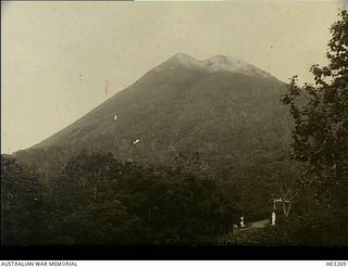 Namanula, New Britain. c. 1915. Mount Mother on Crater Peninsula as seen from Government House