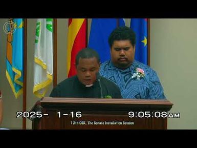 Palau National Congress | 12th OEK, The Senate Installation Session 1/16/2025