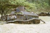 Northern Mariana Islands, abandoned tank at former Japanese Command Post on Saipan Island