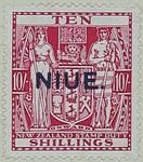 Stamp: New Zealand - Niue Ten Shillings