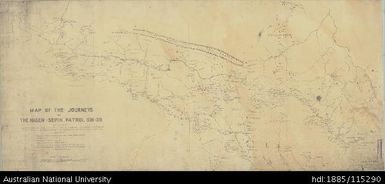 Papua New Guinea, Map of the Journeys of the Hagen-Sepik Patrol 1938-39, 1948, 1:25 000