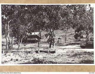 PORT MORESBY, NEW GUINEA. 1943-12-28. GENERAL VIEW OF GENERAL SIR THOMAS BLAMEY'S HUT