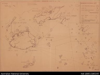 Fiji, Commodity Transport Map of Fiji, Transport, 1963, 1:633 600