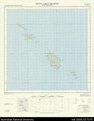 Solomon Islands, British Solomon Islands Protectorate, Santa Cruz Islands - Duff Islands, Series: X711, Sheet 9-167-13, 1973, 1:50 000