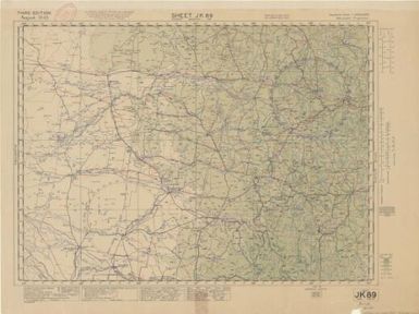 Australian aeronautical map (Sheet JK89)