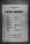 Patrol Reports. Western District, Boze, 1969 - 1970