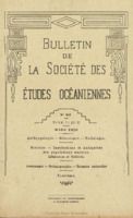Bulletin de la Société des Études Océaniennes numéro 62