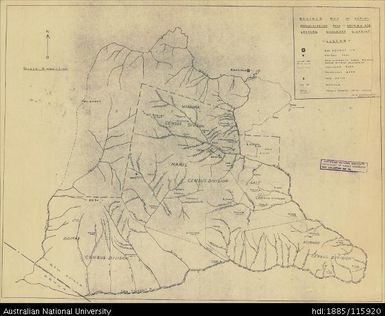 Papua New Guinea, Simbu (Chimbu) Province, Revised Map of Gumine Administrative Area, 1958, 1:126 720