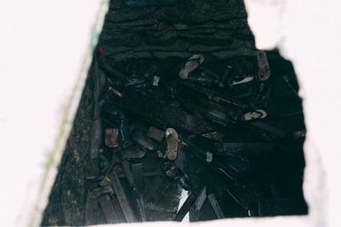 Inside water well, Fakaofo, Tokelau