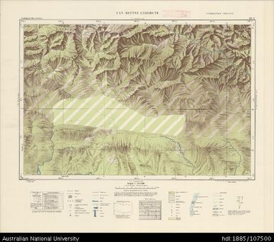 Indonesia, Western New Guinea, Van Heutsz Gebergte, Series: Nederlands-Nieuw-Guinea, Sheet 18-V, 1956, 1:100 000