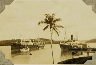 Ships at Neiafu? on 'Utu Vava'u in the Vava'u Group, Tonga, 1928