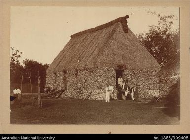 Mr J. O'Connor near Fijian house, Rewa River