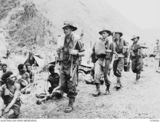 Ramu Valley, New Guinea. September 1943. Australian oops at Guy's Post