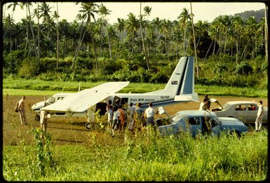 Plane loading at Levuka?, Fiji, 1971