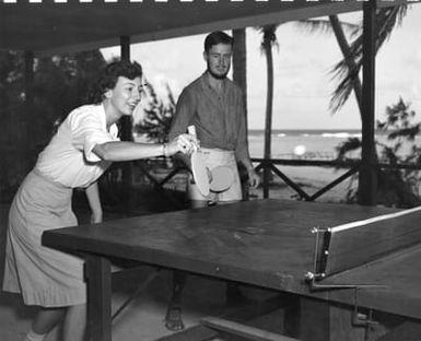 Playing Table Tennis at Camp Dealey