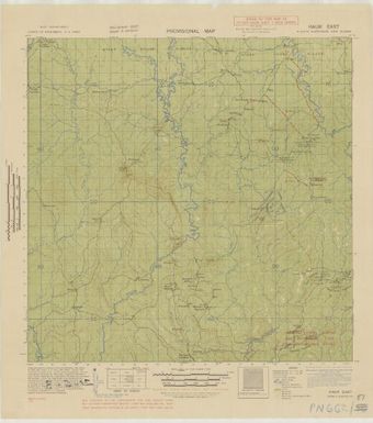Provisional map, northeast New Guinea: Hauk East (Sheet Hauk East)