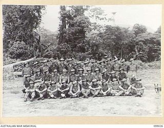 TOROKINA, BOUGAINVILLE. 1945-11-23. OFFICERS AND MEN OF HQ ROYAL AUSTRALIAN ENGINEERS
