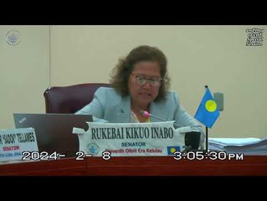 Palau National Congres | 11th OEK, The Senate 2nd Day of 13th Special Session