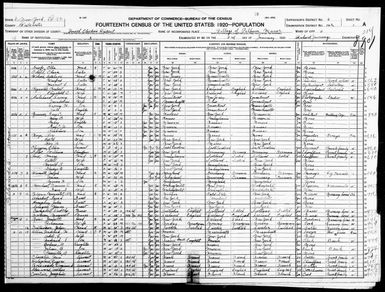New York: WESTCHESTER County, Enumeration District 162, Sheet No. 1A